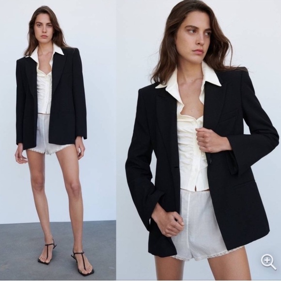 Zara Cream Ruched Button-Down Women's Shirt - Picture 7 of 7